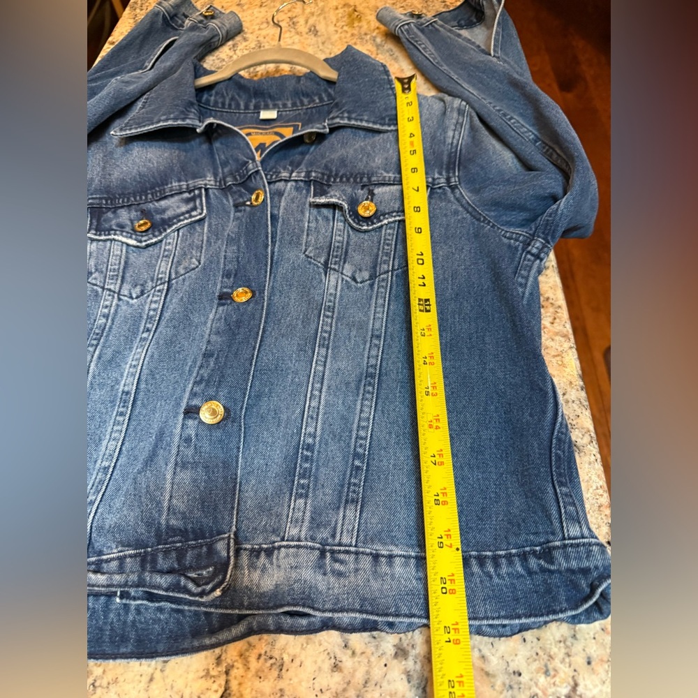 Michael Kors Indigo Button up Denim Jacket. Size Large. NWOT - Picture 9 of 11
